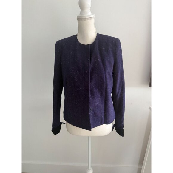 GAP Purple Covered Button Jacket Blazer Size 4 - Picture 6 of 8